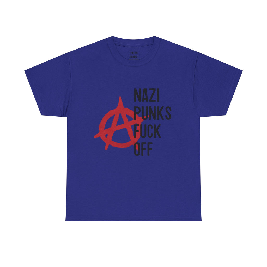Anarchy Symbol with "Nazi Punks F*** Off" Tee | Punk Protest Shirt