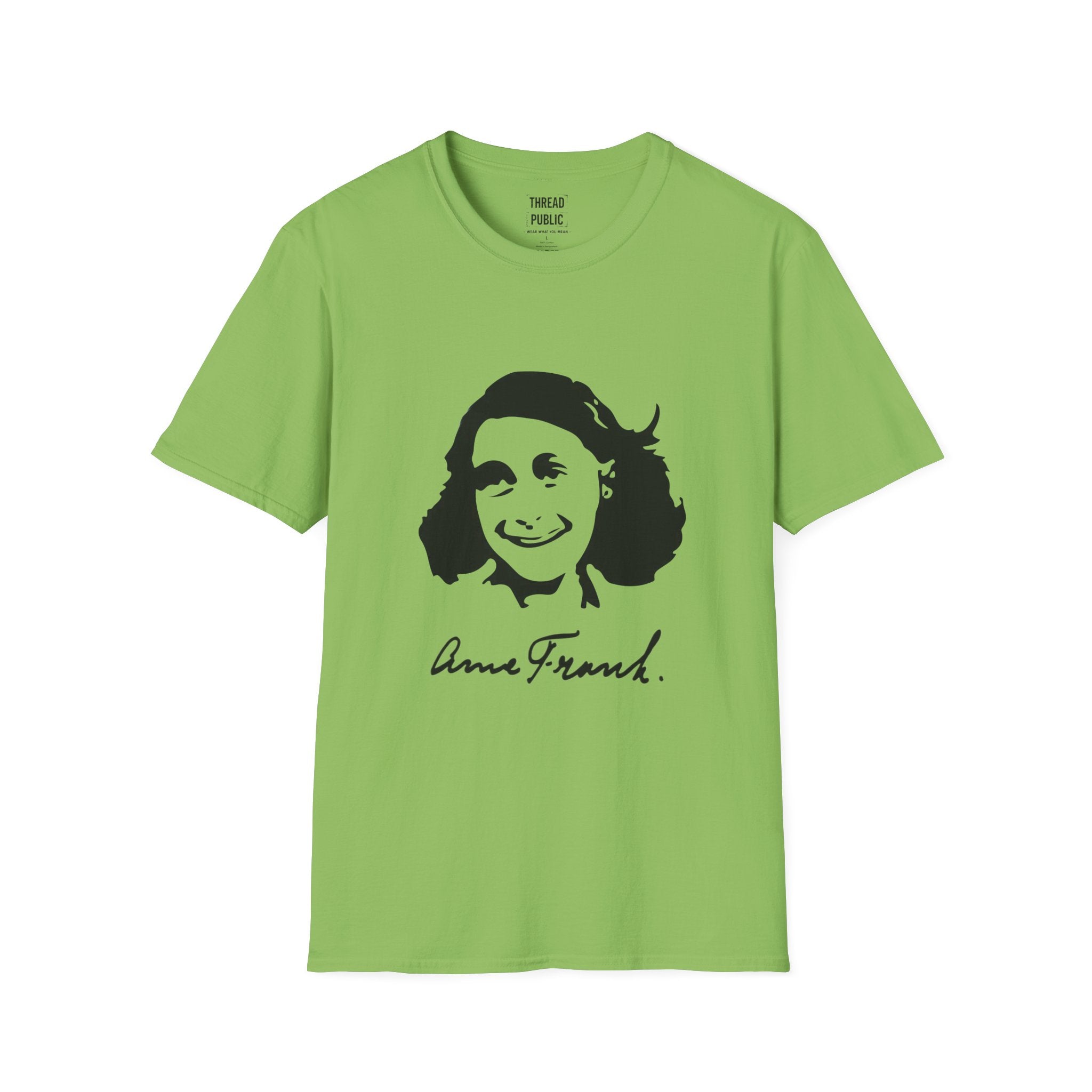 Anne Frank Portrait T-Shirt | Quote back print