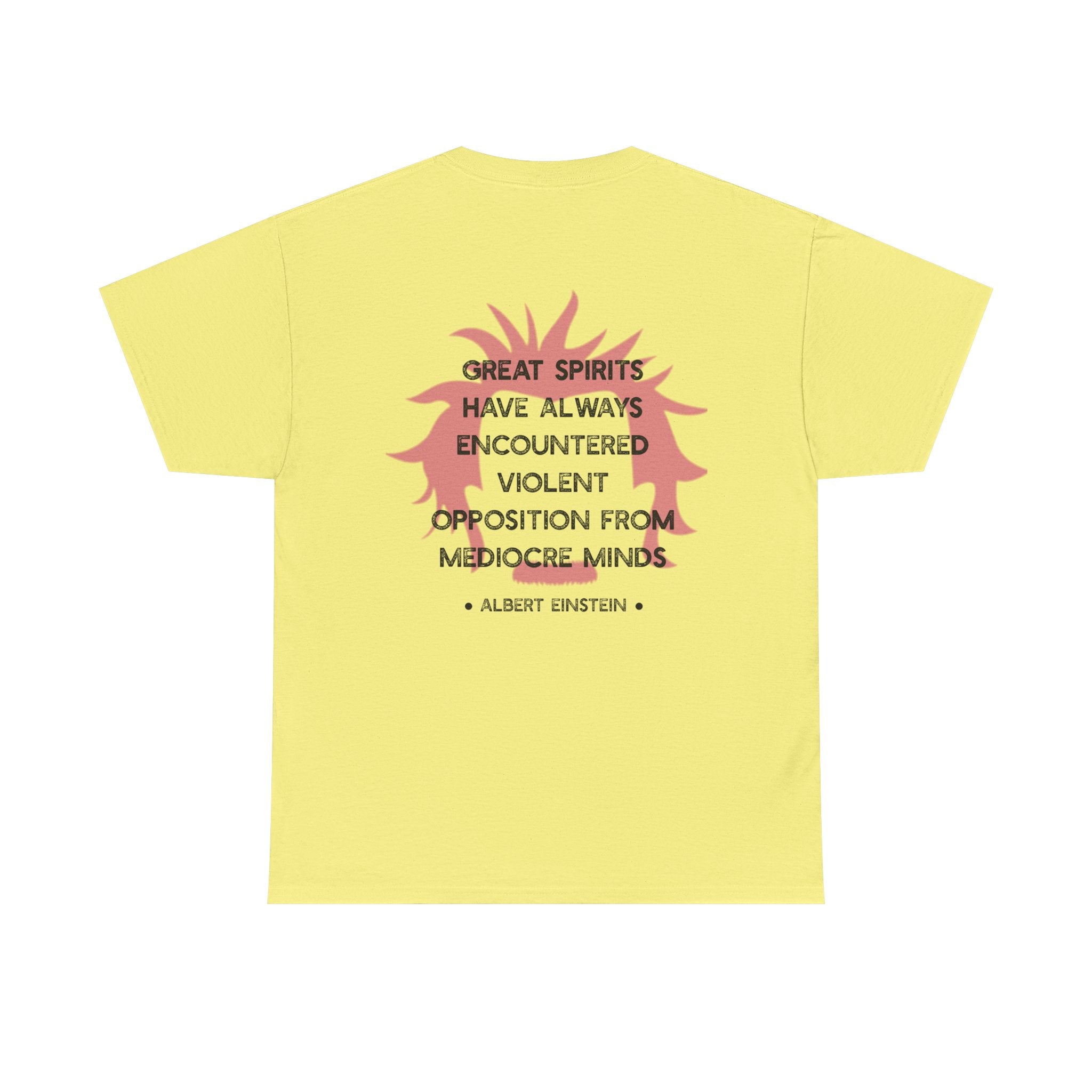 Albert Einstein quote tee | Great spirits have always encountered violent opposition