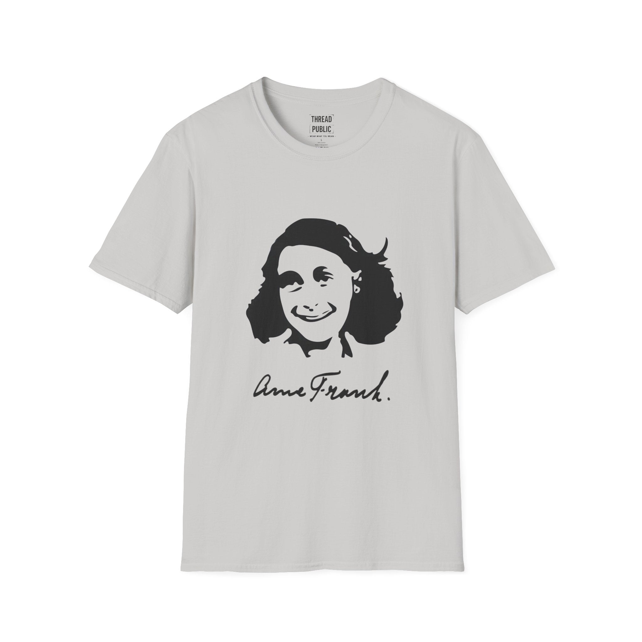 Anne Frank Portrait T-Shirt | Quote back print