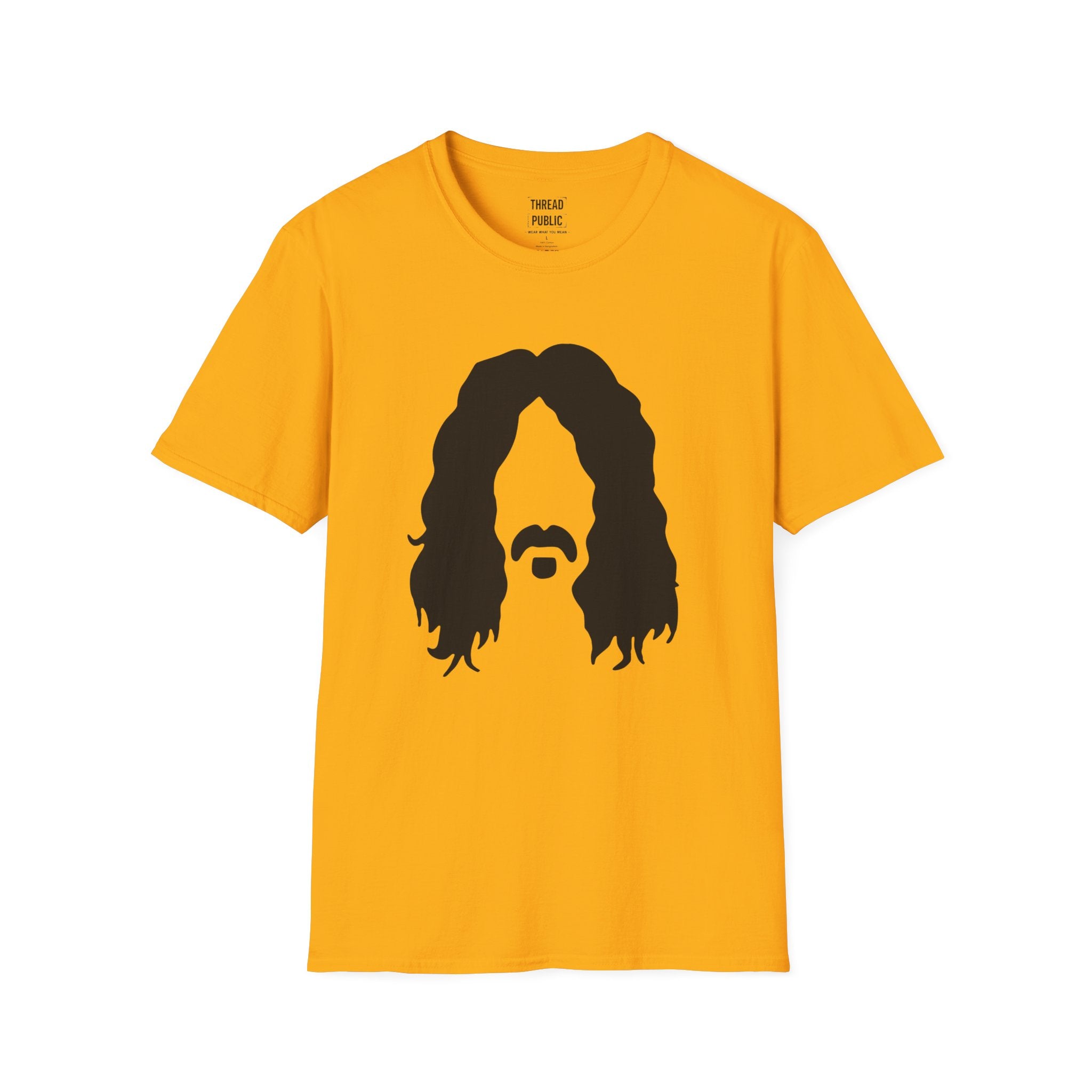 Frank Zappa Quote T-Shirt | Minimal Portrait, Back Typography