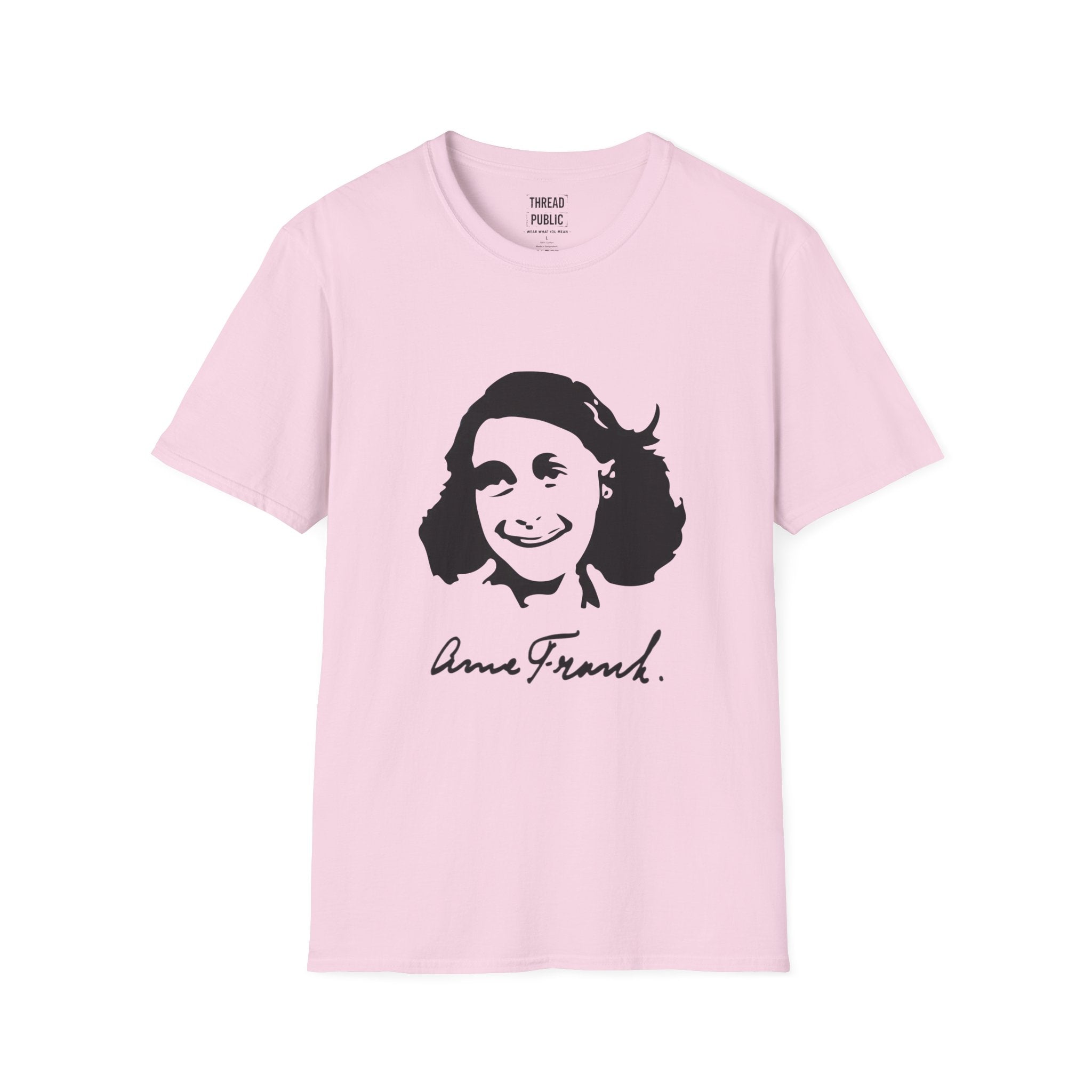 Anne Frank Portrait T-Shirt | Quote back print