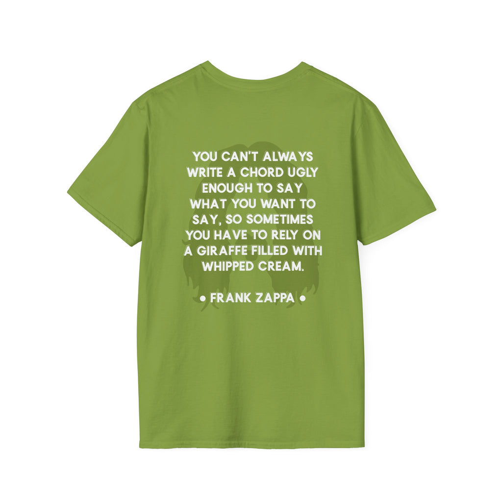 Zappa Quote T-Shirt | Minimal Portrait, Back Typography