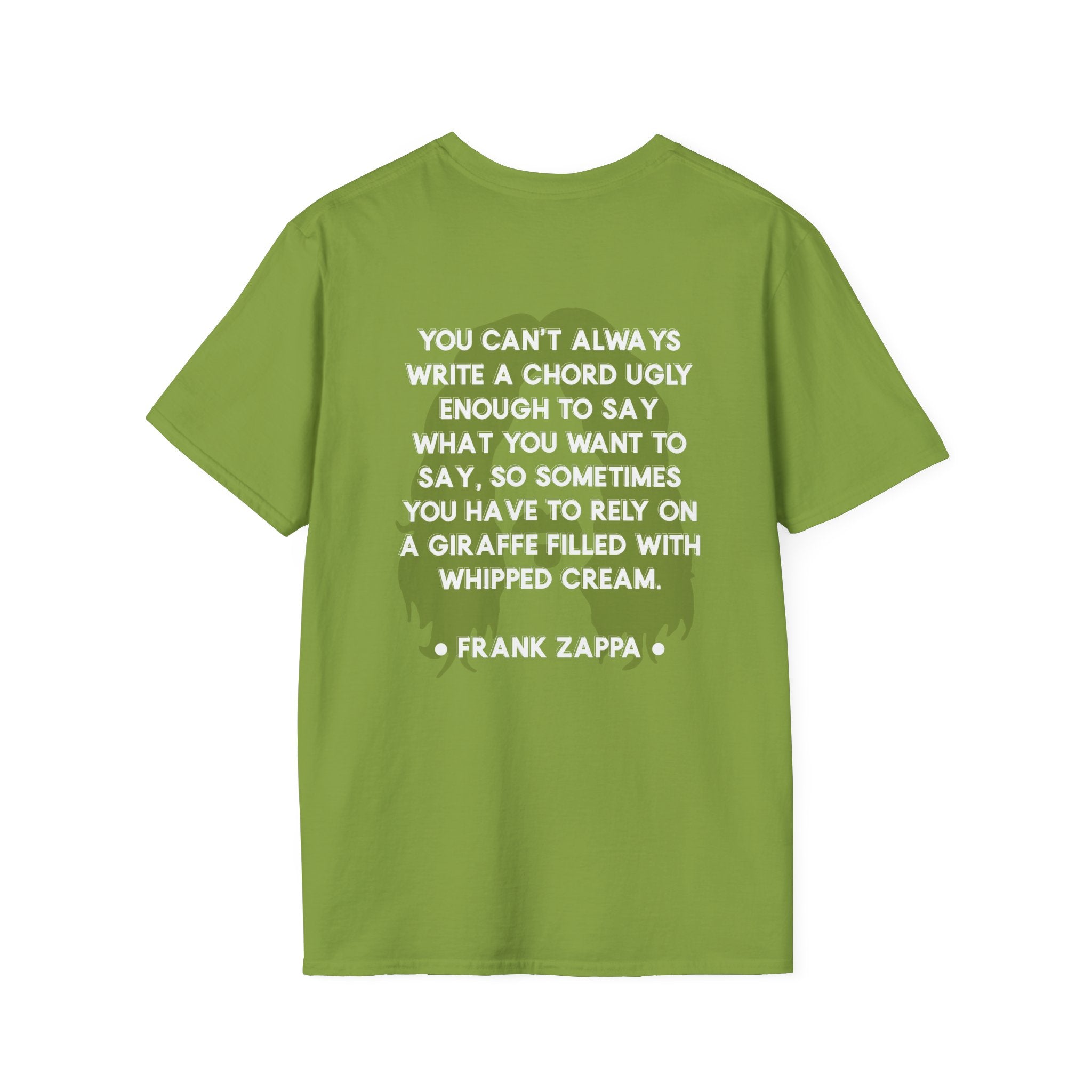 Zappa Quote T-Shirt | Minimal Portrait, Back Typography
