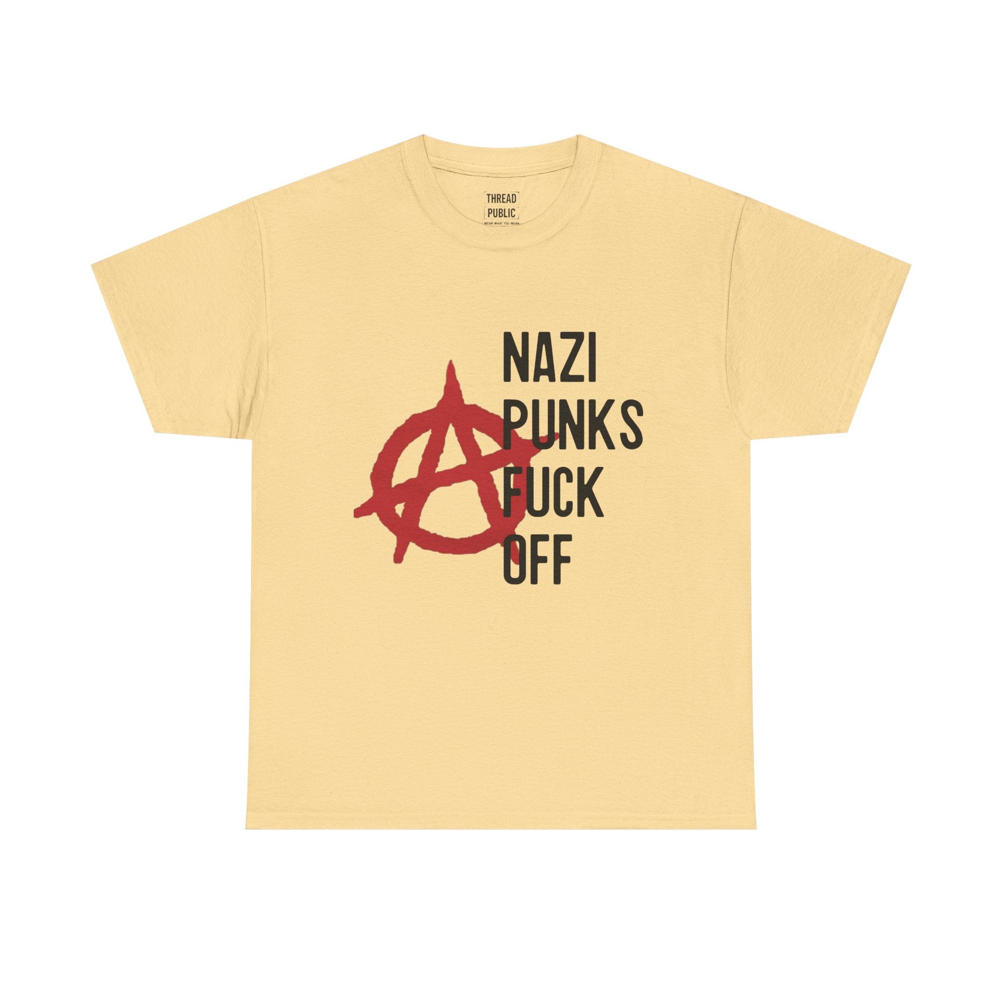 Anarchy Symbol with "Nazi Punks F*** Off" Tee | Punk Protest Shirt