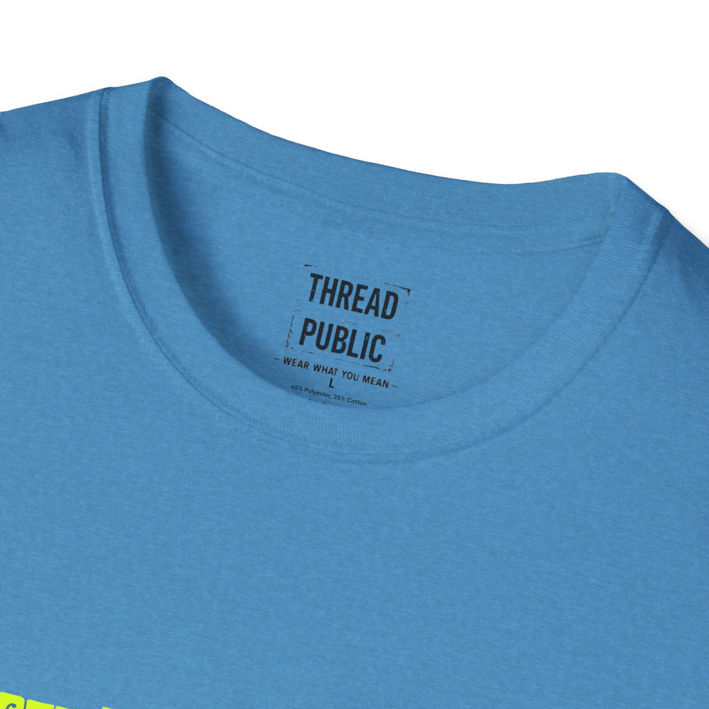 Jimi Quote T-Shirt | Retro Guitar Portrait, Yellow Text