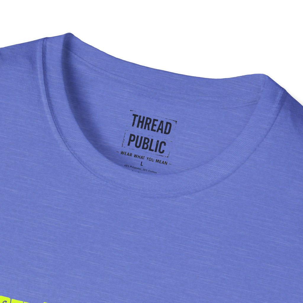 Jimi Quote T-Shirt | Retro Guitar Portrait, Yellow Text